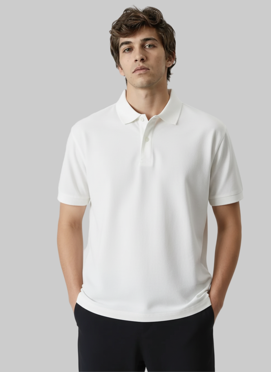 Men’s Premium White Polo T-Shirt
