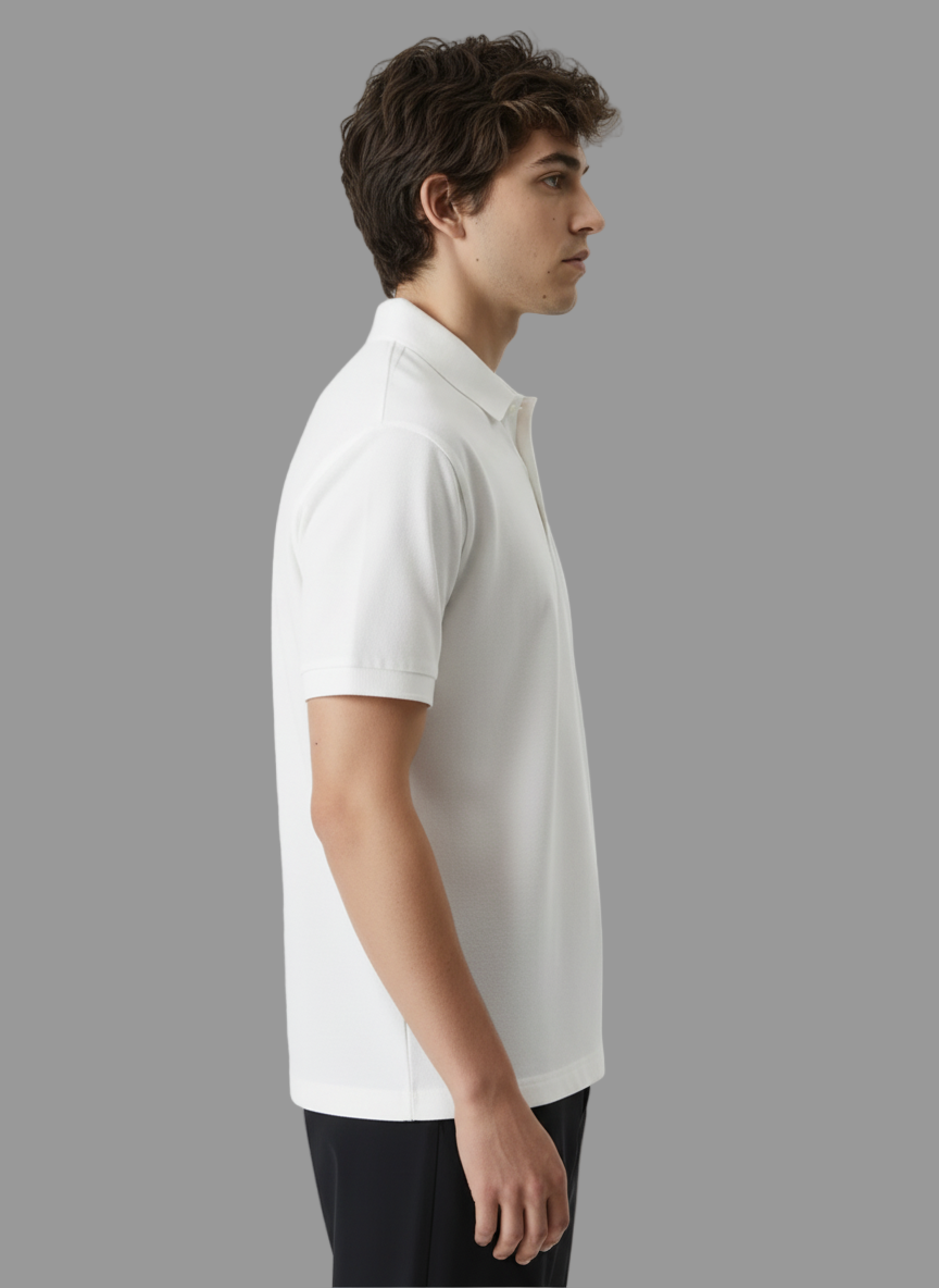 Men’s Premium White Polo T-Shirt