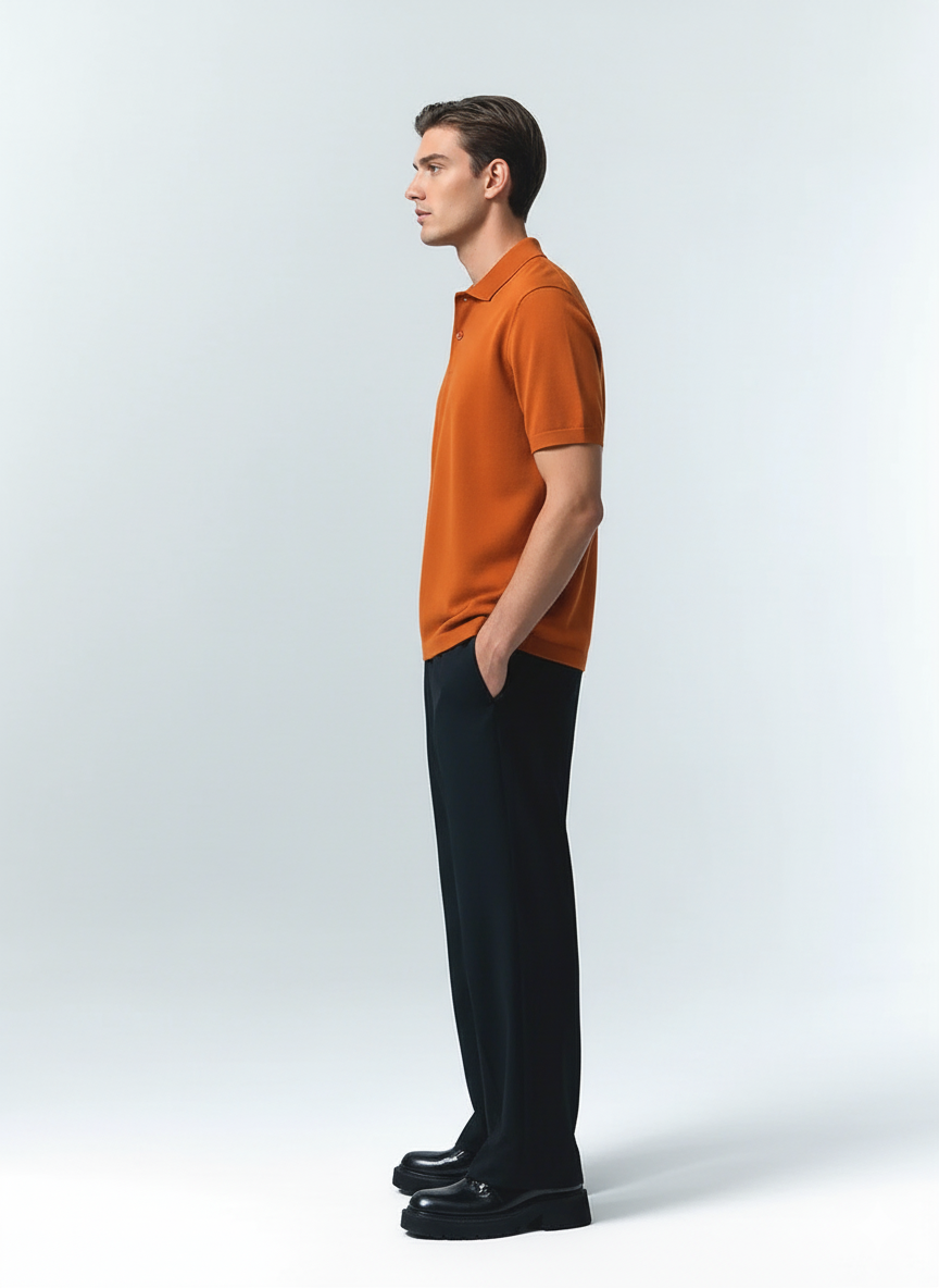 Men’s Premium Orange Polo T-Shirt