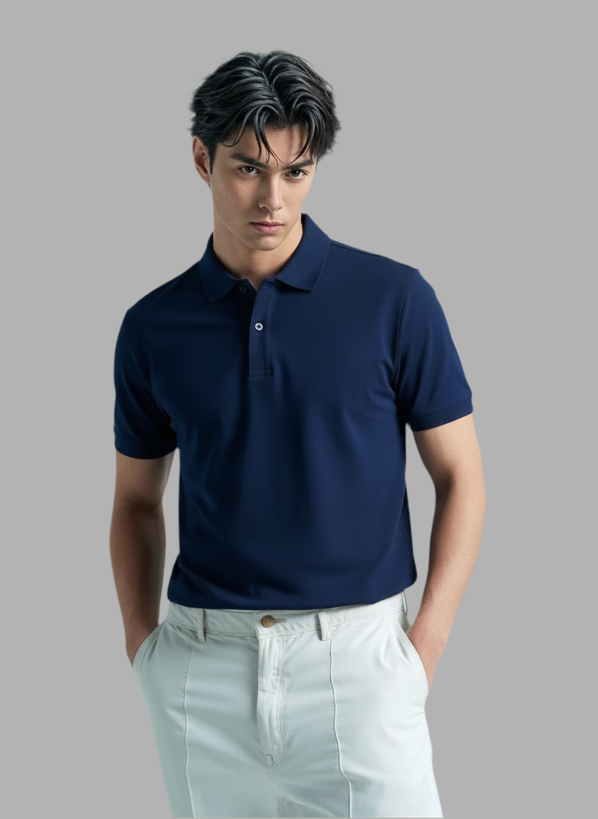 Men’s Premium Navy Blue Polo T-Shirt