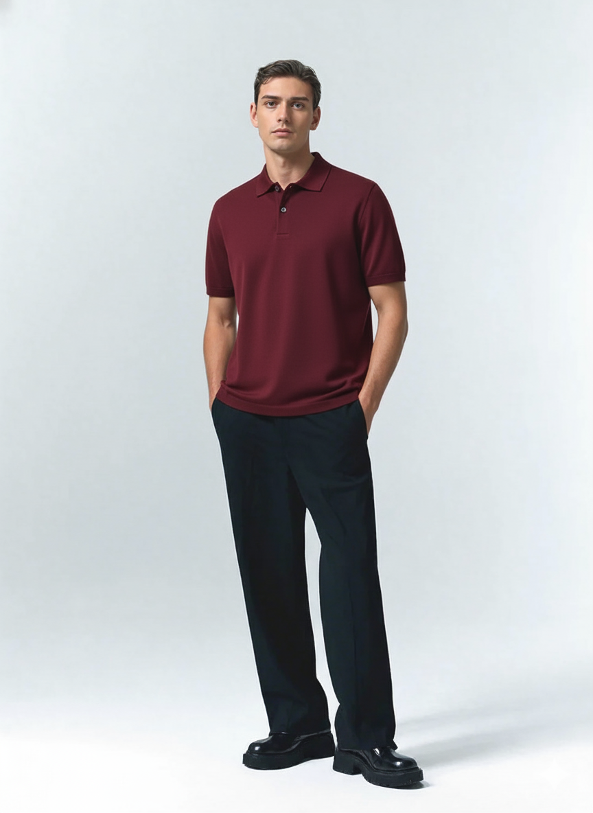 Men’s Premium Maroon Polo T-Shirt