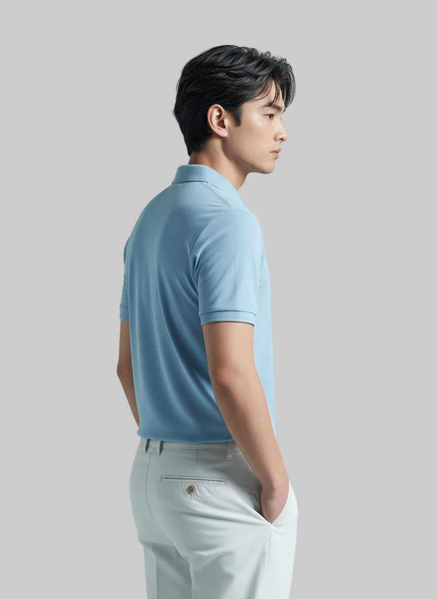Men’s Premium Sky Blue Polo T-Shirt