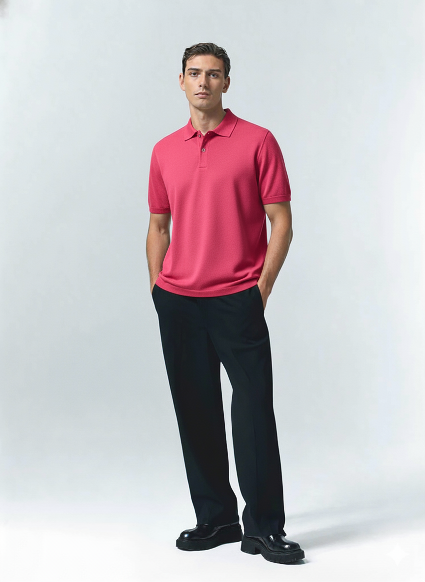 Men’s Premium Pink Polo T-Shirt